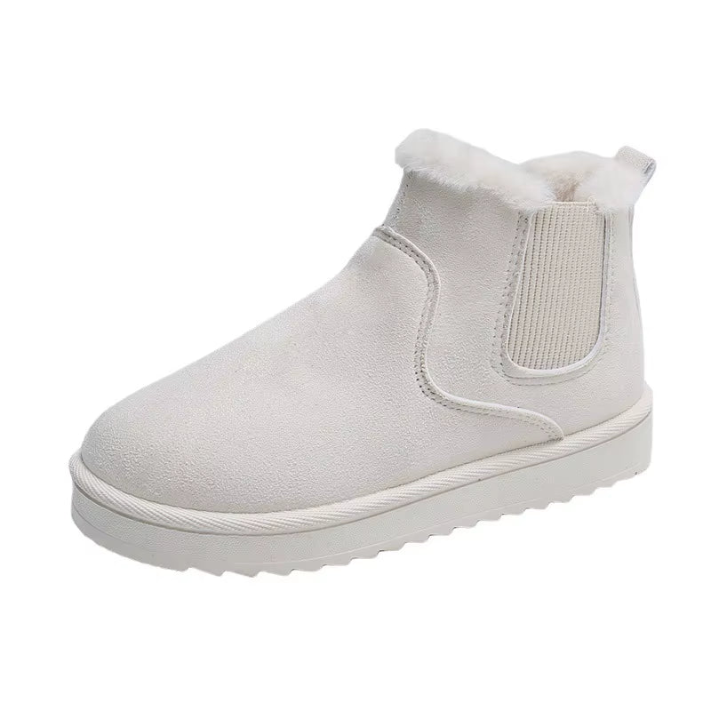 Snow Boots Women 2021 New Thick Velvet Large Size Winter Fashion Warmth One-Step Short Boots Cotton Shoes Women'S Cotton Shoesdr