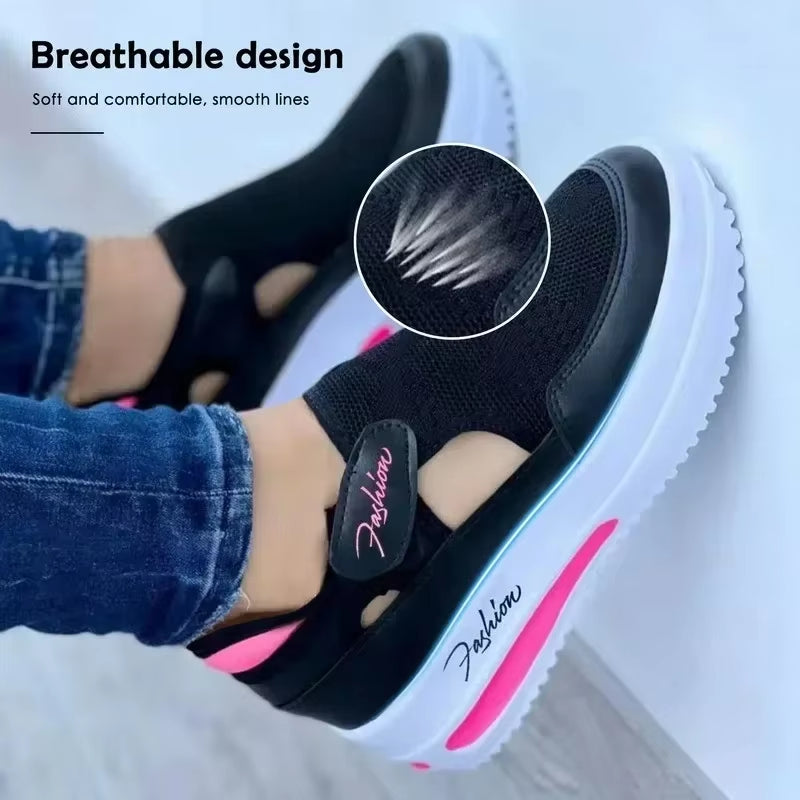 Shoes Womens Sneakers Female Casual Shoes Summer New Breathable Mesh Ladies Sport Shoes Vulcanized Women Platform Sandals 2024