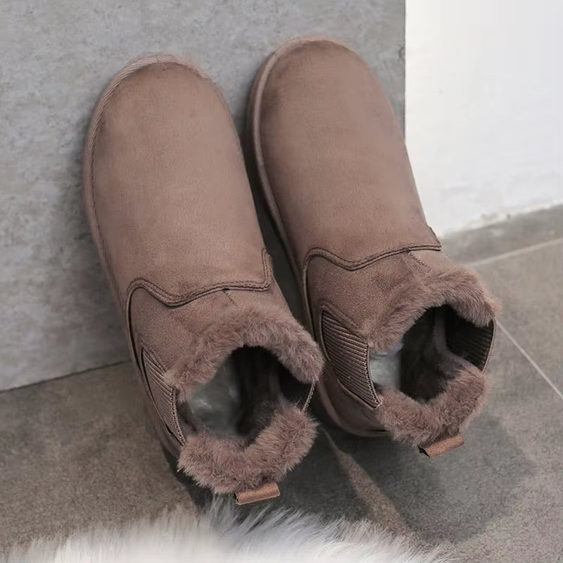 Snow Boots Women 2021 New Thick Velvet Large Size Winter Fashion Warmth One-Step Short Boots Cotton Shoes Women'S Cotton Shoesdr